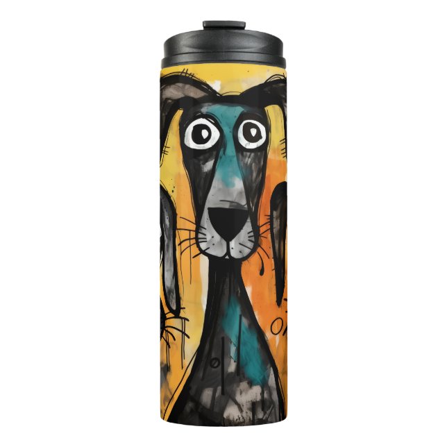Termo Thermal Tumbler Dog Puppy  Red Hearts (Anverso)