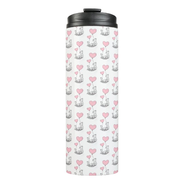 Termo Thermal Tumbler Foxy Pink Hearts (Anverso)