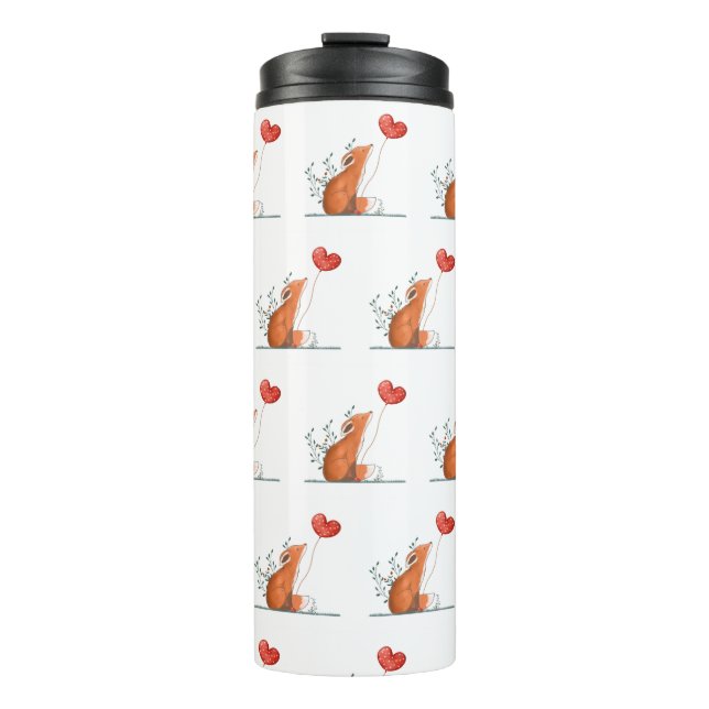 Termo Thermal Tumbler Foxy Red Hearts (Anverso)