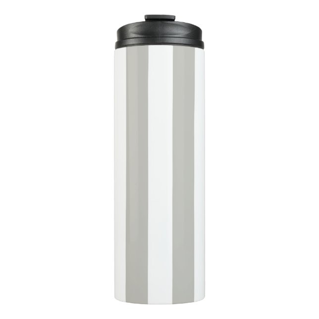 Termo Thermal Tumbler Grey & White Stripe (Anverso)