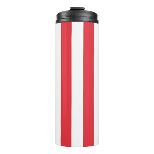 Termo Thermal Tumbler Red & White Stripe (Anverso)