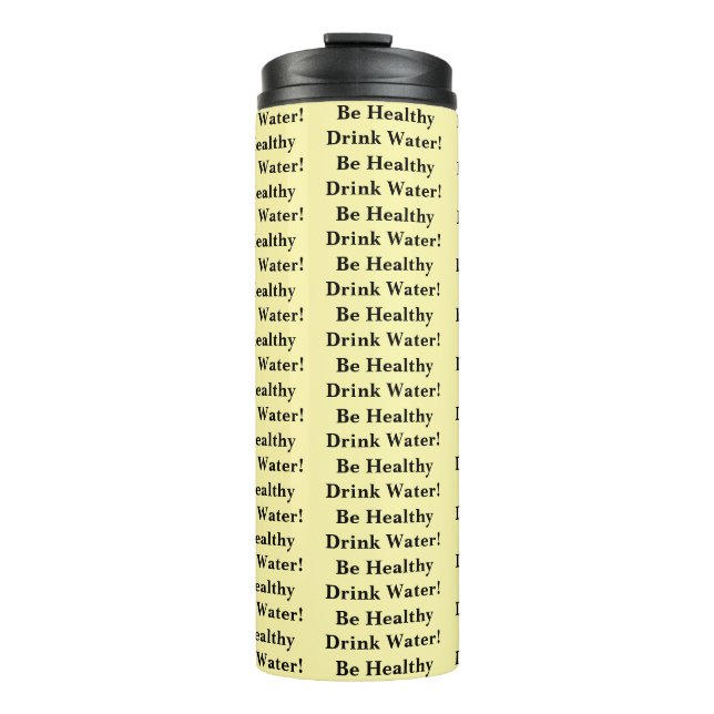 Termo Thermal Tumbler Solid Baby Yellow Be Healthy Water (Anverso)