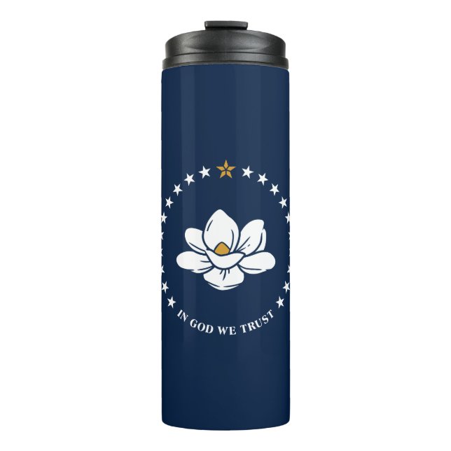 Termo Thermal Tumbler with flag of Mississippi, USA (Anverso)