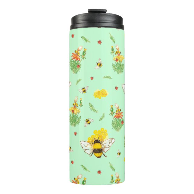 Termo Thermosflasche mit Bienen und Glückskäfer (Anverso)