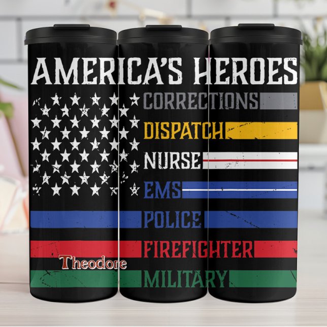 Termo Thin Line America's Heroes Design (Subido por el creador)