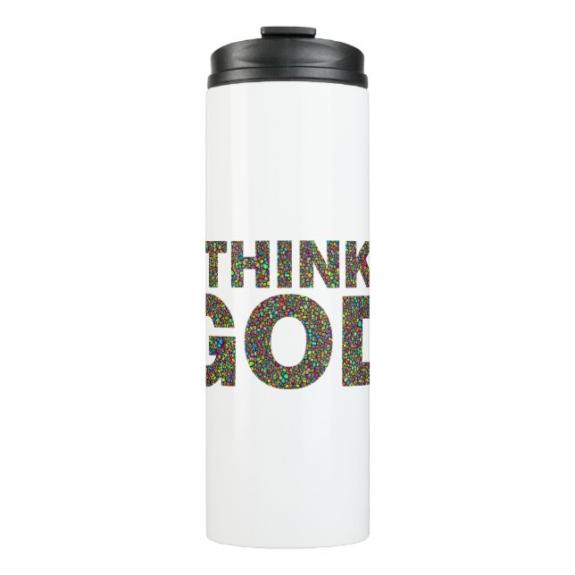 Termo Think God Dieu Cadeau idée de cadeau (Anverso)