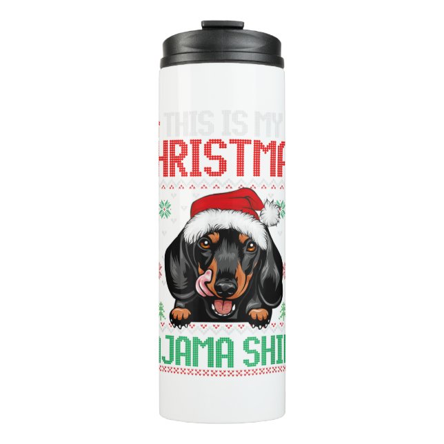 Termo This Is My Dachshund Dog Christmas Pajama Xmas (Anverso)