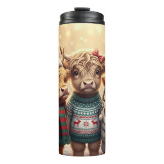 Termo Three Festive Highland Coos
