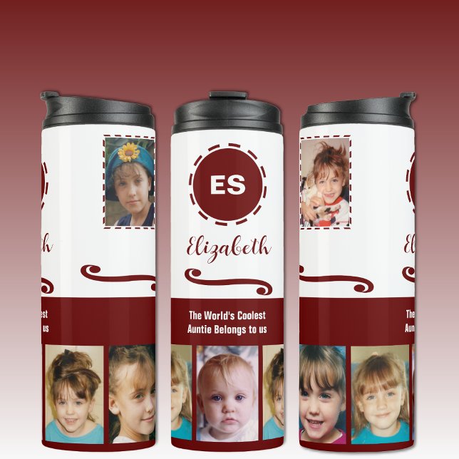 Termo Tía agrega un nombre de collage de fotos borgoña b (Subido por el creador)