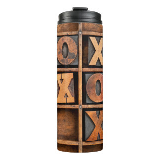 Termo tic-tac-toe o noughts y cruza el juego - vintage
