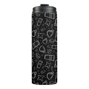 Termo Tiempo de café en blanco y negro