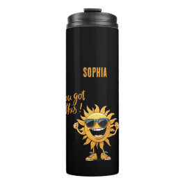 Termo Tienes un sol divertido con gafas de sol