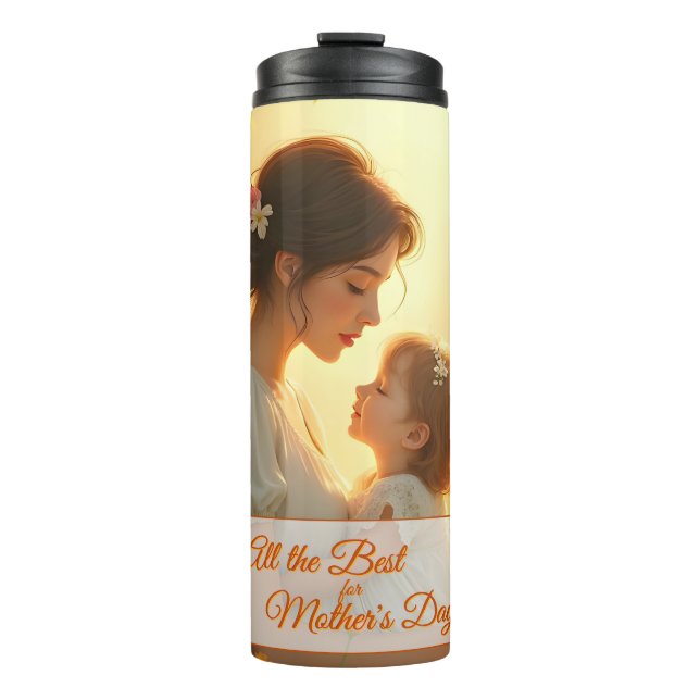Termo Tierno Amor Maternal en Luz Florecida (Anverso)