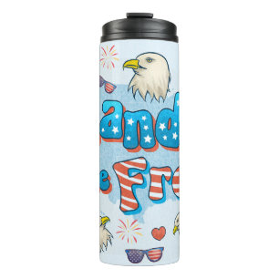 Termo Tierra de Estados Unidos libre 4 de julio Día de l