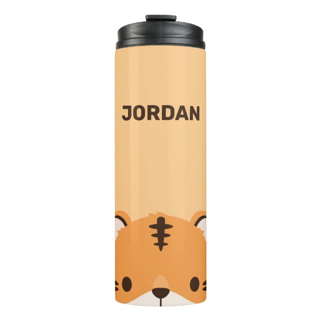 Termo Tigre Adorable con Nombre Personalizado (Anverso)