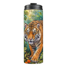 Tigre de Bengala Jungla de Bambú Vibrante
