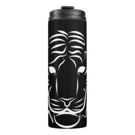 Termo Tigre tribal blanco y negro