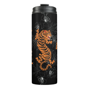 Termo Tigres estilo arte japonés Tumbler térmico