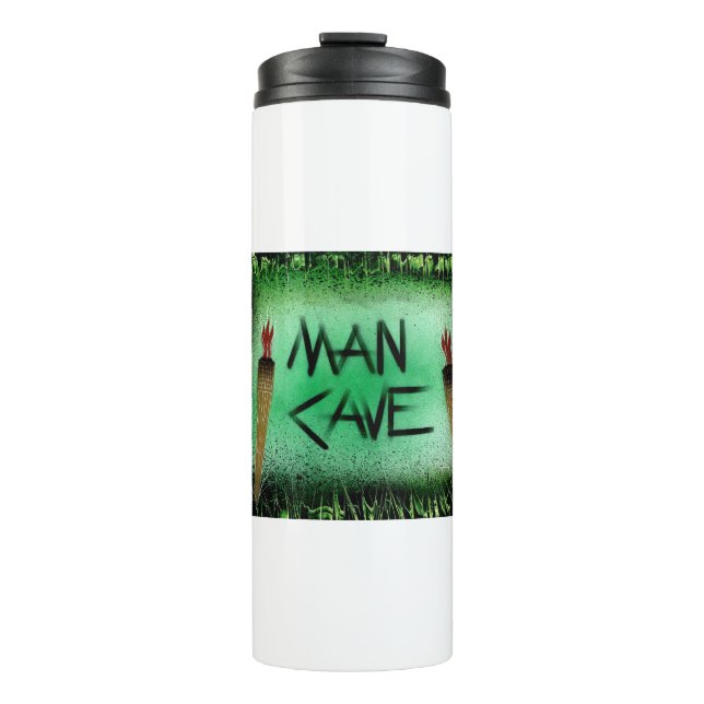 Termo Tiki caverna verde y negro (Anverso)