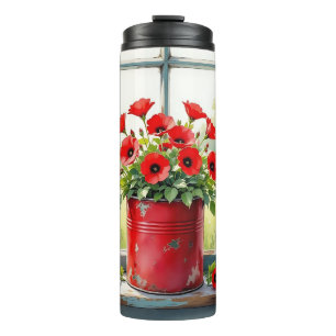 Termo Tin de Café Rojo de lapachos rojos