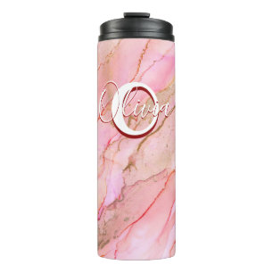 Termo Tinta blanda de alcohol con líquido rosa