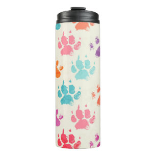 Termo Tinta colorida, patas de perro sucias