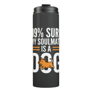 Termo Tipografía de Amante de Mascotas Divertida Compañe