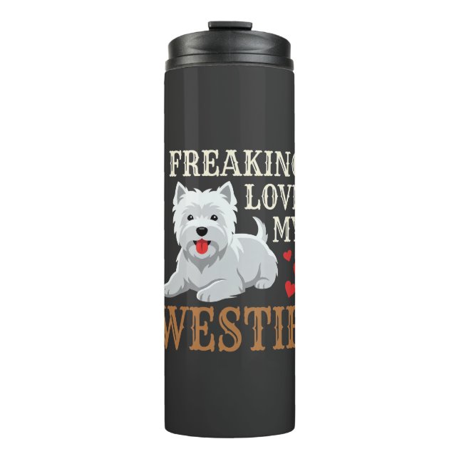 Termo Tipografía de amor al perro Westie (Anverso)