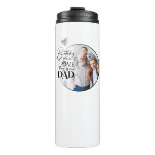 Termo Tipografía de cumpleaños de papá minimalista Foto