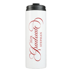 Termo Tipografía de estilo elegante de escritura roja