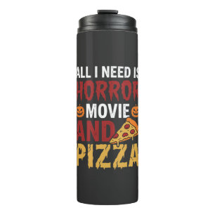 Termo Tipografía de película de terror y pizza de Hallow