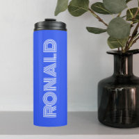 Tipografía moderna azul real personalizada