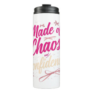 Termo Tipografía Rosa Sassy Caos y Confianza
