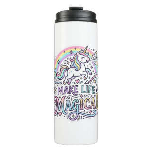 Termo Tipografía Vectorial Premium Unicornio Hace la Vid