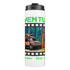 Termo Tira de película retro aventura de viaje de campin