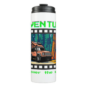 Termo Tira de película retro aventura de viaje de campin
