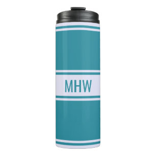 Termo Tiras Patrón personalizado monograma Tumblador