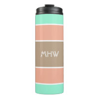 Tiras Patrón personalizado monograma Tumblador