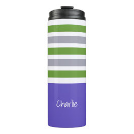 Termo Tiras Patrón personalizado monograma Tumblador