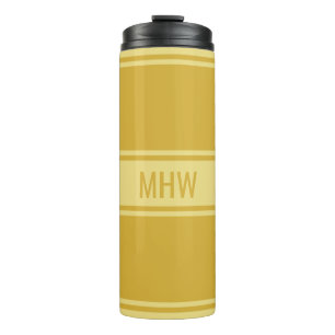 Termo Tiras Patrón personalizado monograma Tumblador
