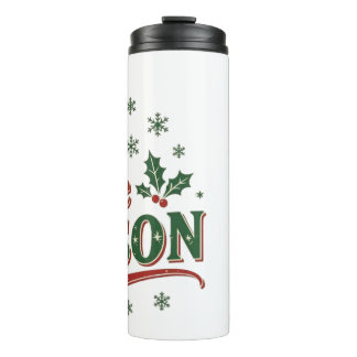 Termo Tis the season elegant minimal Santa christmas