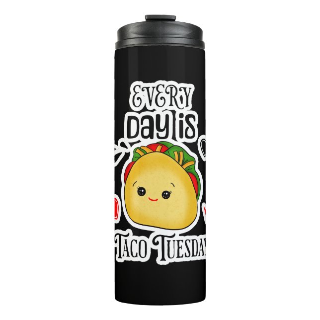 Termo Todos los días es martes de tacos (Anverso)