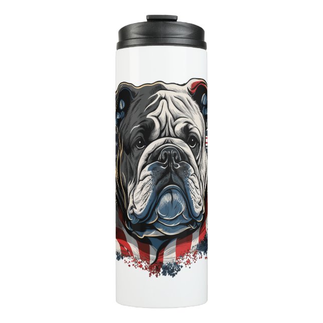 Termo TODOS LOS PERROS AMERICANOS HOMBRES DE bulldog ing (Anverso)