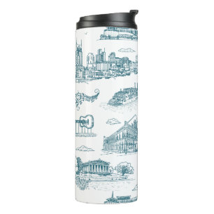 Termo Toile de Nashville Crepúsculo sobre Blanco