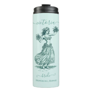 Termo Toile Hula Chica Hawaiian Island Wedding Party