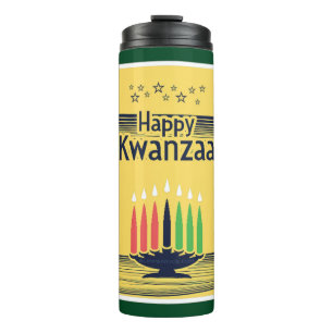 Termo Tono cálido y celebratorio de Kwanzaa de SlipperyJ