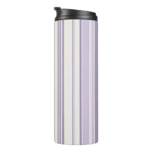 Termo Tonos de lavanda Suaves rayas de marfil