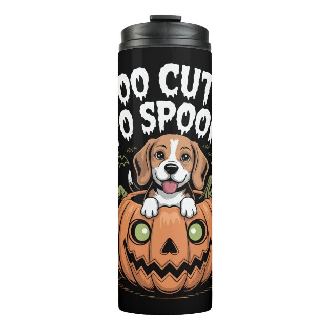Termo Too Cute to Spook Halloween Dog (Anverso)