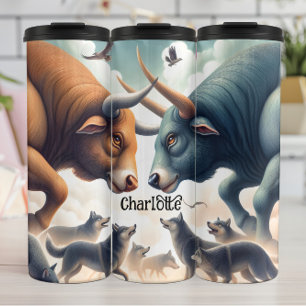 Termo Toros y lobos: Un tenso enfrentamiento