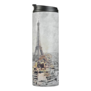Termo Torre Eiffel París Francia Termal Tumbler - Viajes